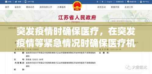 突发疫情时确保医疗，在突发疫情等紧急情况时确保医疗机构并完善医保异地 