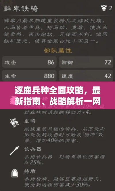 逐鹿兵种全面攻略,最新指南、战略解析一网打尽